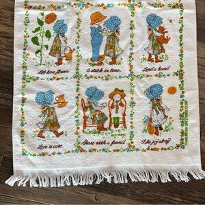 Vintage cannon HOLLY HOBBIE kids bath towel made in USA American greetings
